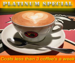 less than 2 cups of coffee per week