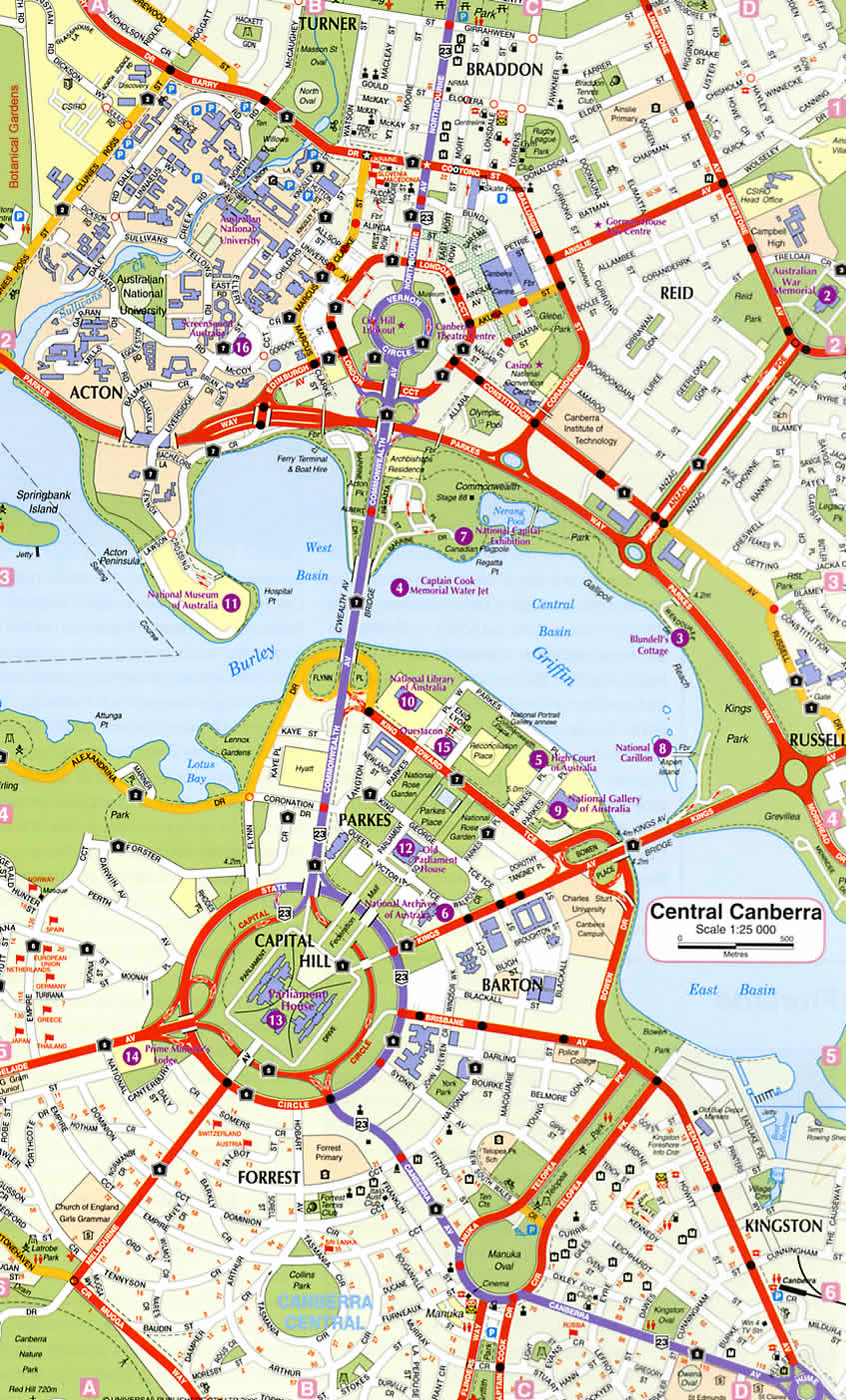 Canberra CBD Map
