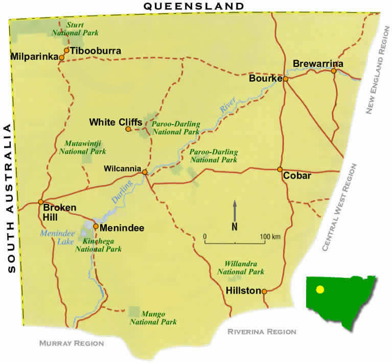road map for outback  nsw