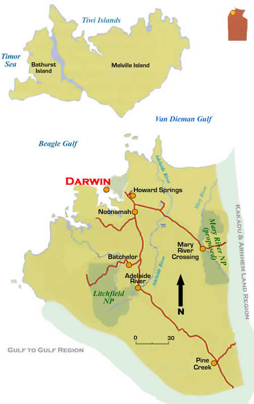 Darwin region maps