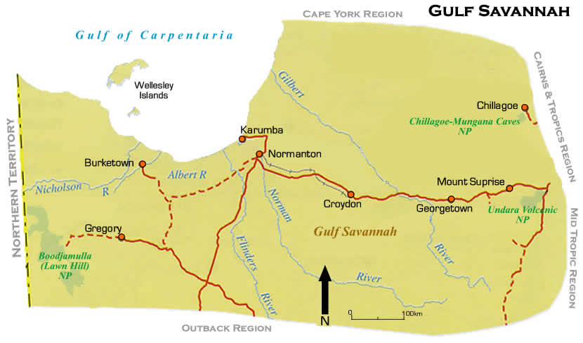 road maps of gulf savannah