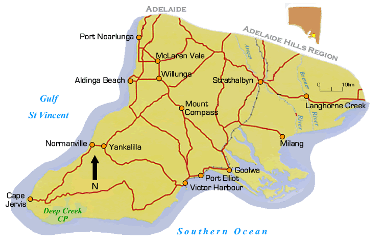 Fleurieu Peninsula Map