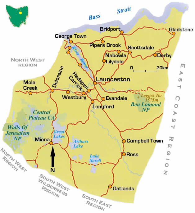 north west tasmania road maps