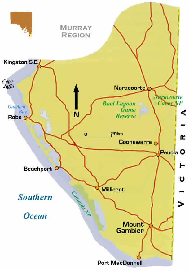 Coonawarra Map - SA