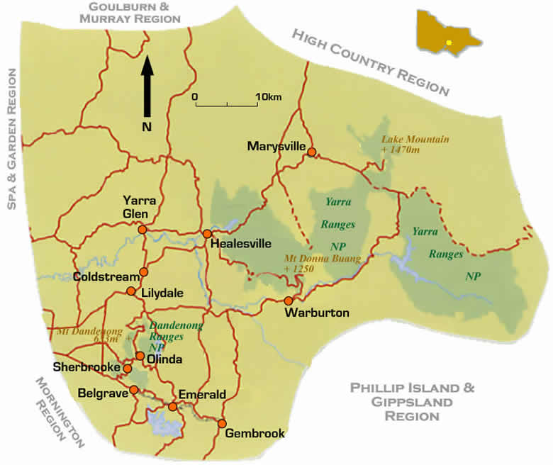 Yarra Valley Map