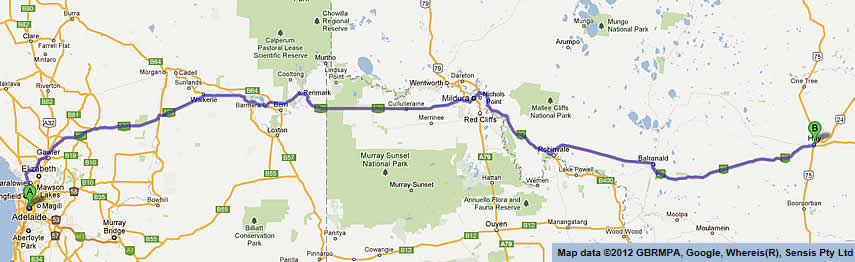 adelaide to sydney road map 1