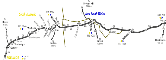 adelaide to sydney road maps 1