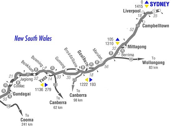 wagga to sydney road map 3