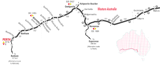 Adelaide to Perth Road Map 1