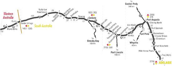 Perth to adelaide road map 2