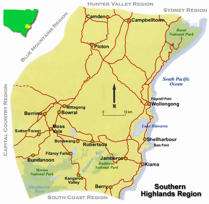 Map of Southern Highlands