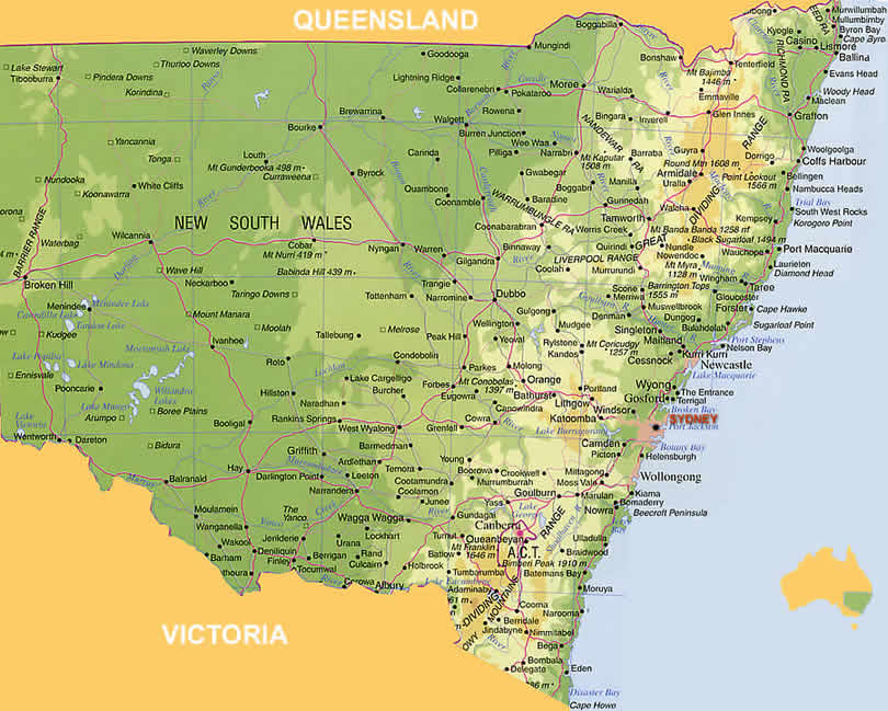 Road Map Nsw Map Australian Road Trip Australia Map - Gambaran