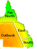 map of queensland, QLD australia