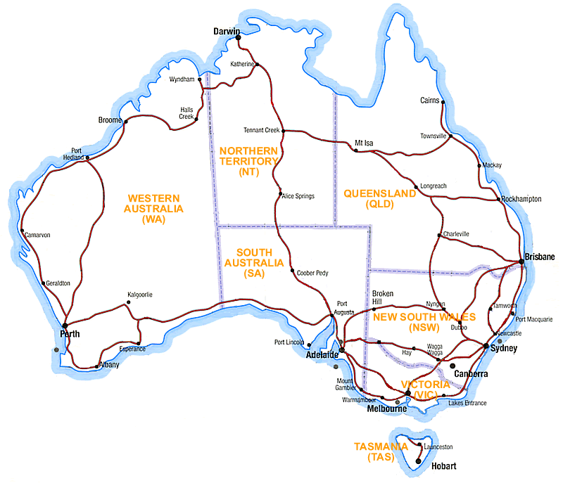 Australian Road Maps Highway Maps