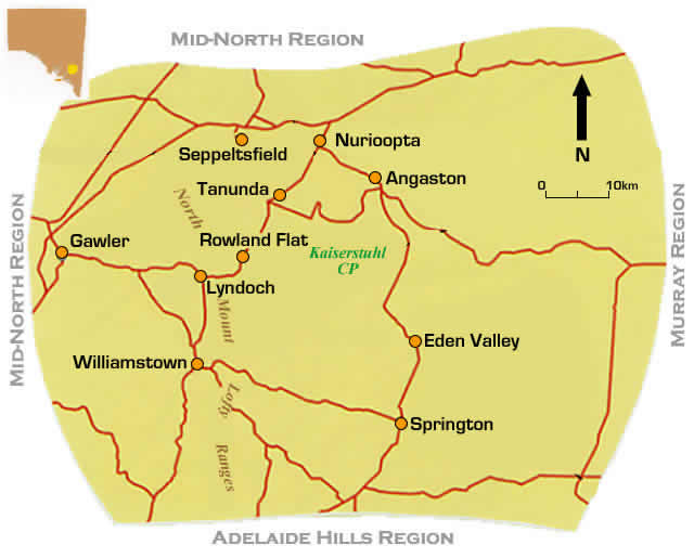 barossa valley tourist map