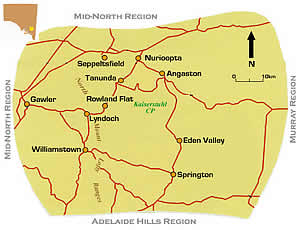 Map of Barossa Valley