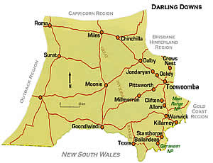 Map of granite belt qld