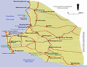 Map of Margaret River