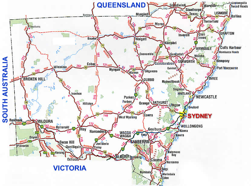 Road Map NSW