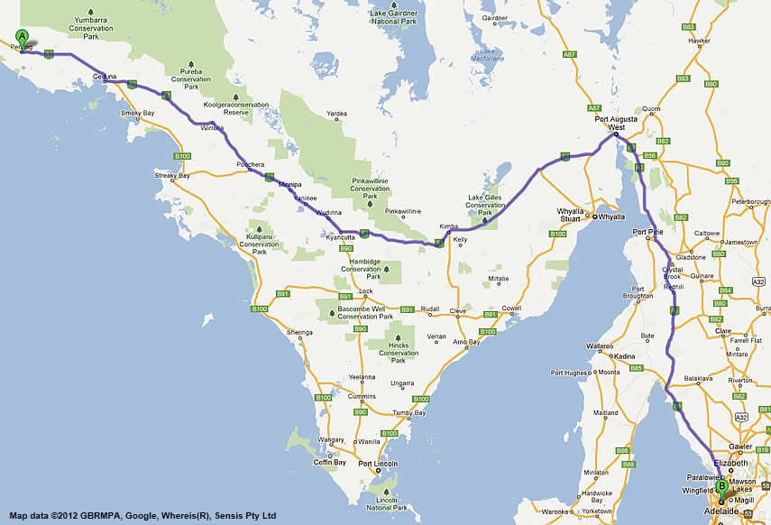 perth road maps to adelaide road map 3