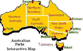 Australia national park map