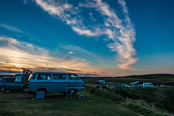 Parked Camper Vans